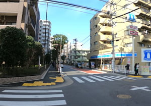 西葛西駅北口から学校までの道順